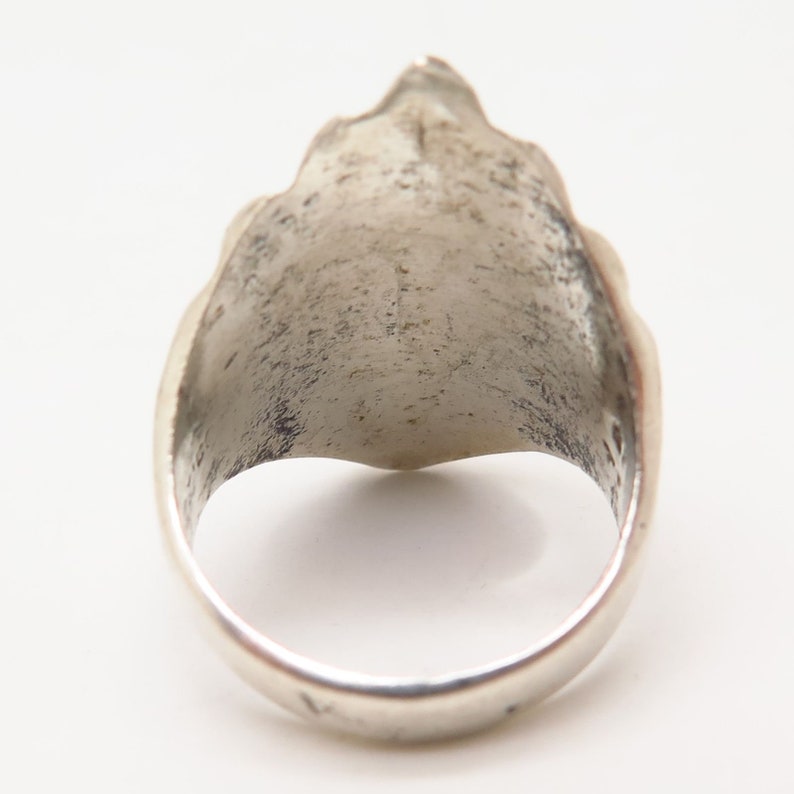 Vintage Mexico 925 Sterling Silver Ribbed Seashell Design Ring Size 6.5