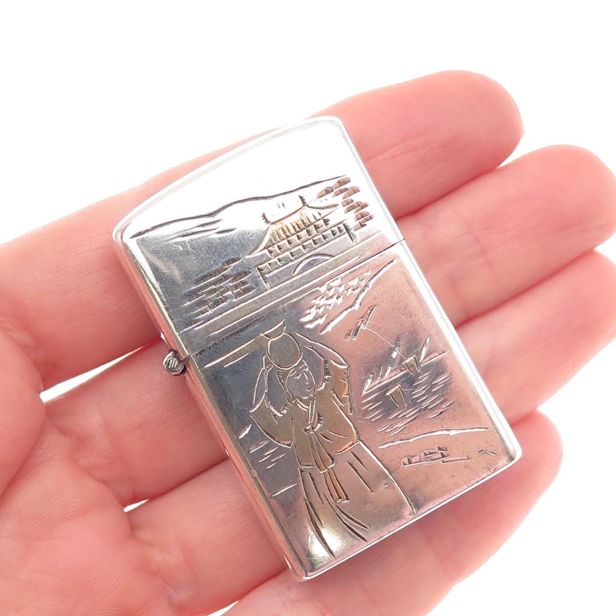 Sterling Silver Japanese Zippo - Etsy