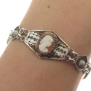 Italy 800 カメオ ブレスレット Italian Cameo 800 Bracelet, - Etsy