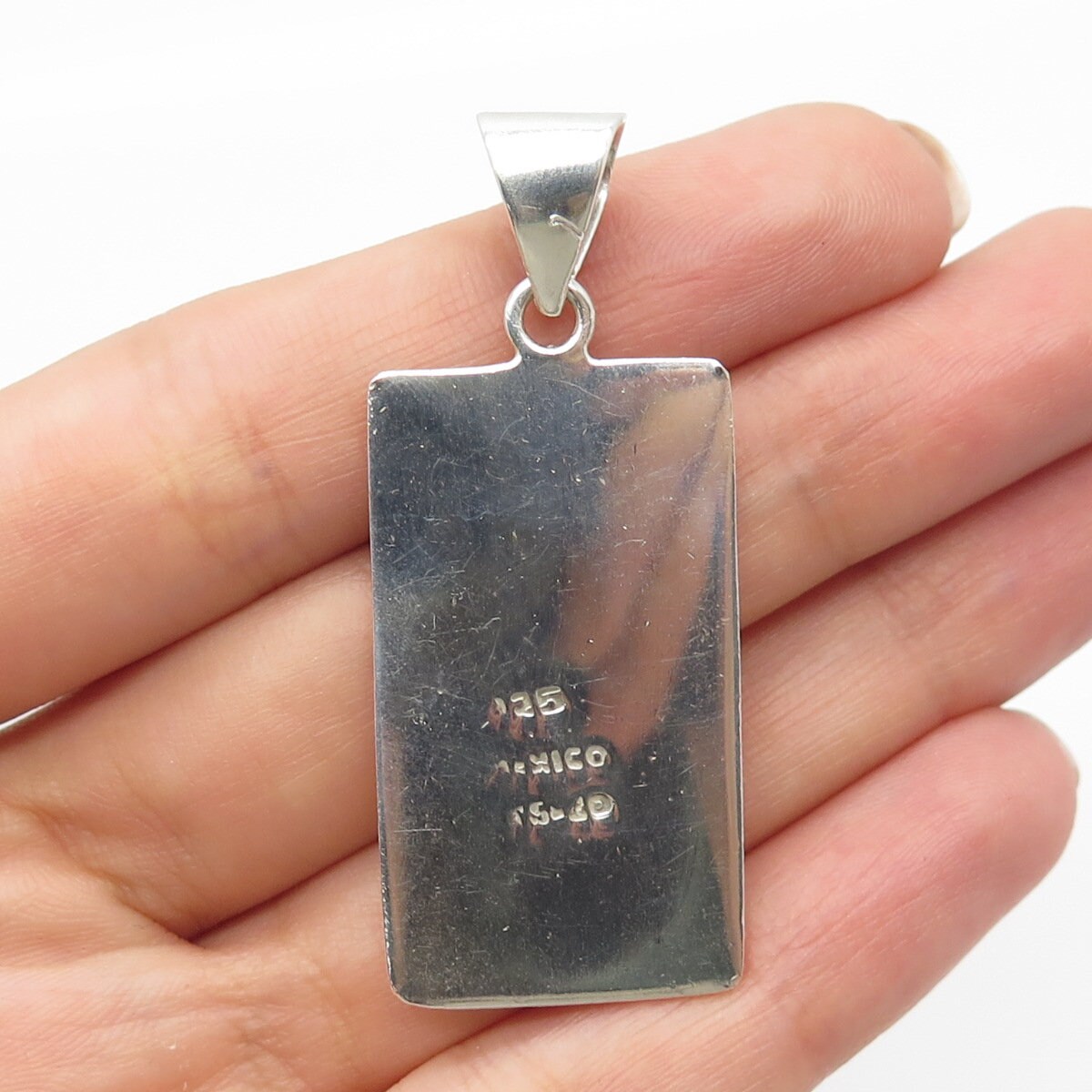 925 Sterling Silver 2-tone Vintage Mexico Pendant - Etsy