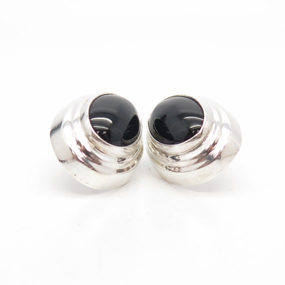 925 Sterling Silver Vintage Mexico Real Black Ony… - image 4