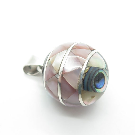 925 Sterling Silver Vintage Mother-of-Pearl and A… - image 4