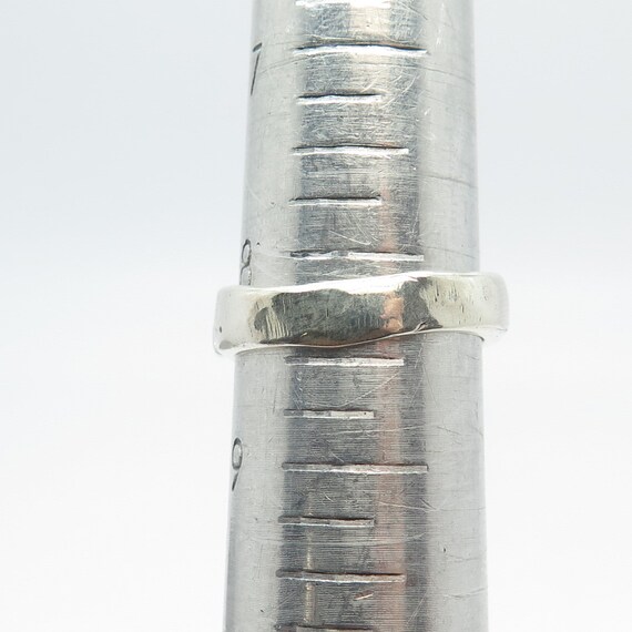 925 Sterling Silver Vintage Leaf Band Ring Size 8… - image 8