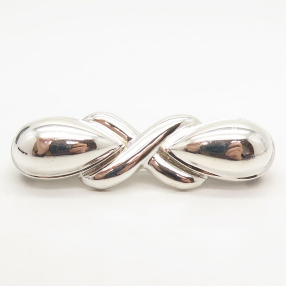 925 Sterling Silver Vintage Krypell Braided Pin B… - image 3