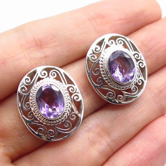 Real amethyst cheap earrings