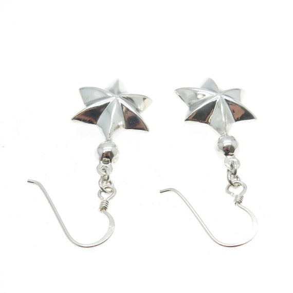 925 Sterling Silver Vintage 6-Pointed Army Star E… - image 5