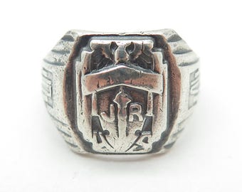 BALFOUR 925 Sterling Silver Antique 1941 JR High School Ring Size
