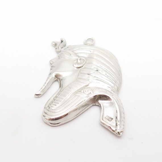 925 Sterling Silver Vintage Pharaon Pendant - image 4