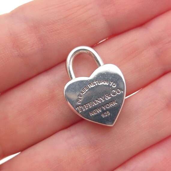 Tiffany & Co. Sterling Silver Vintage Return to Tiffany Heart Padlock Pendant