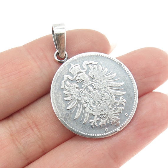 900 Silver Antique 1875 Germany "1 Mark - Wilhelm… - image 2