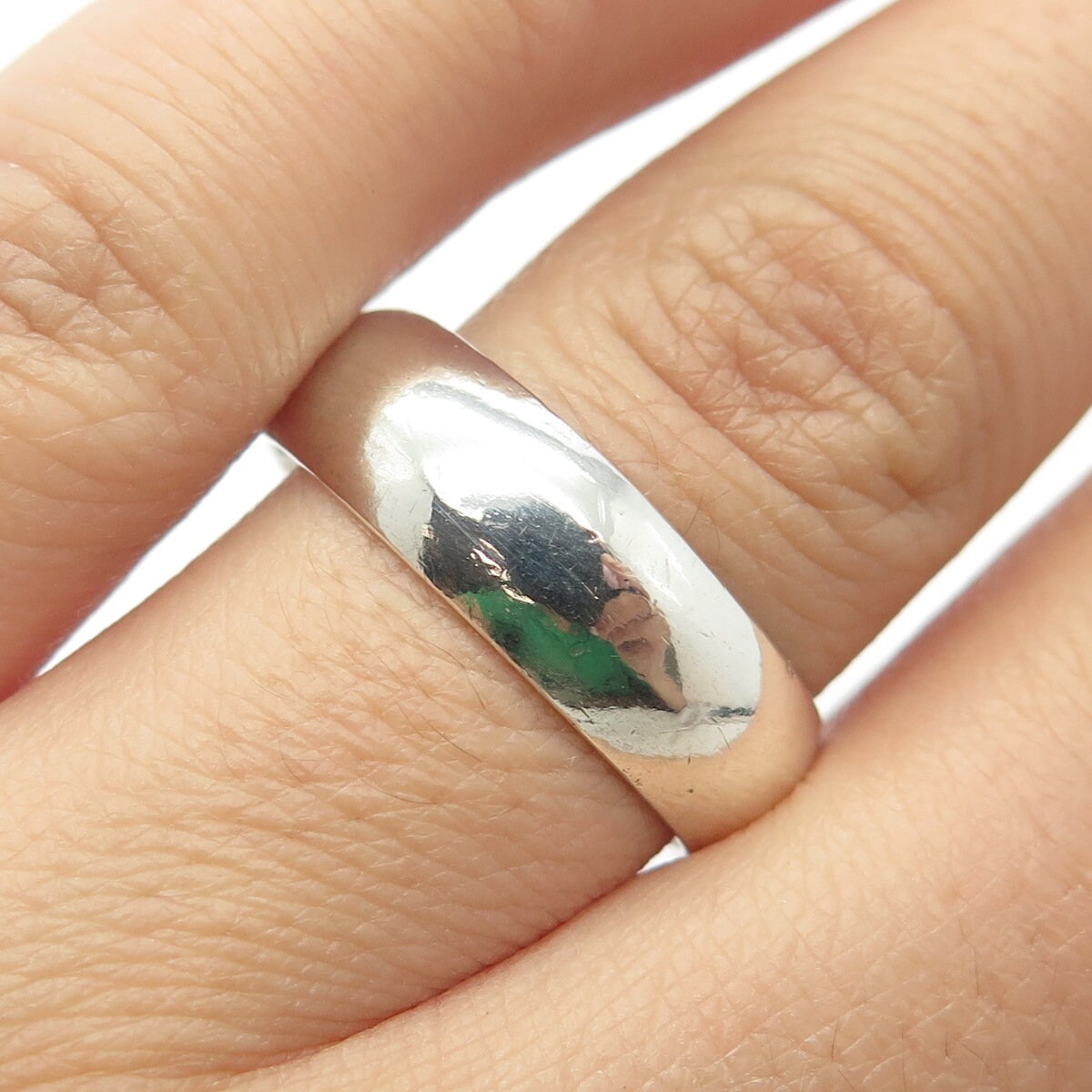 925 Sterling Silver Vintage Classic Band Ring Size 10.25 - Etsy