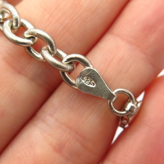 silver 925 Italy necklace bracelet 喜平 925 Sterling Silver Italy Cable Link Bracelet 7 1/4