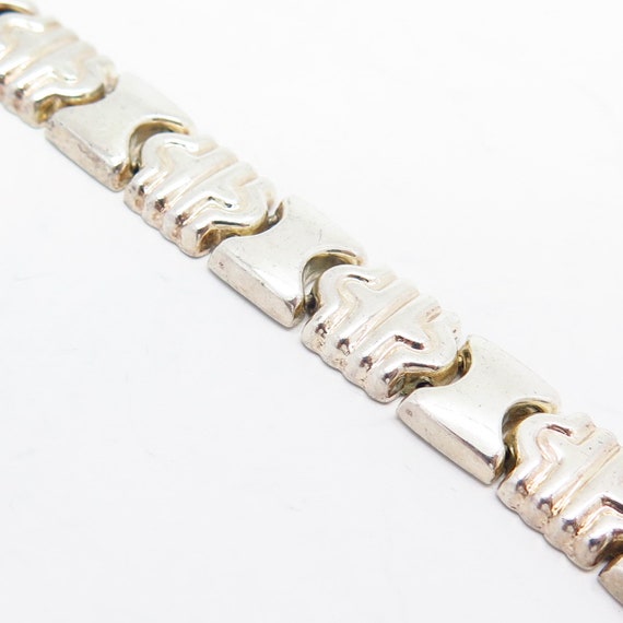 925 Sterling Silver Italy Fancy Link Bracelet 6 3… - image 3
