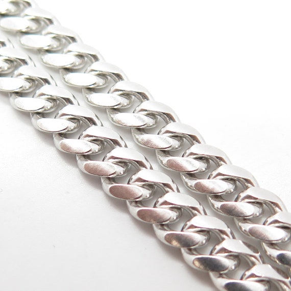 925 Sterling Silver Cuban Chain Necklace 30" - image 3