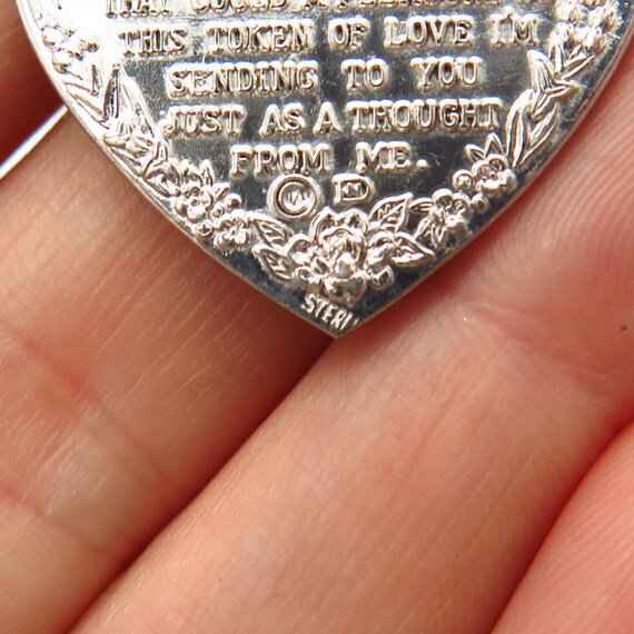 925 Sterling Silver Vintage "Mother"  Heart Shape… - image 4