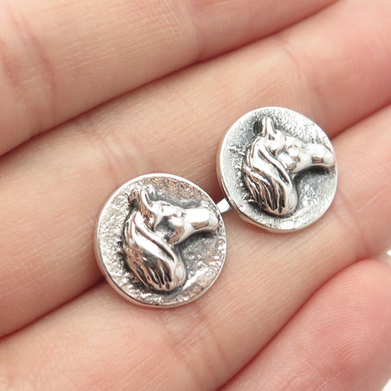 835 Silver Vintage Horse Cufflinks