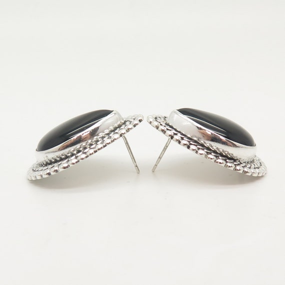 925 Sterling Silver Vintage Mexico Real Black Ony… - image 3