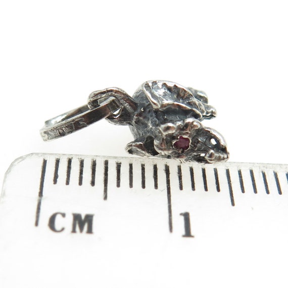 925 Sterling Silver Vintage Real Ruby Elephant Mi… - image 3