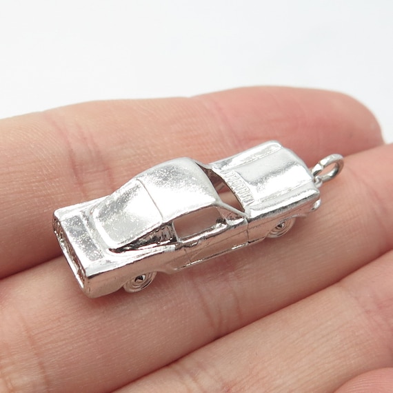 925 Sterling Silver Vintage Wells Retro Car Penda… - image 1