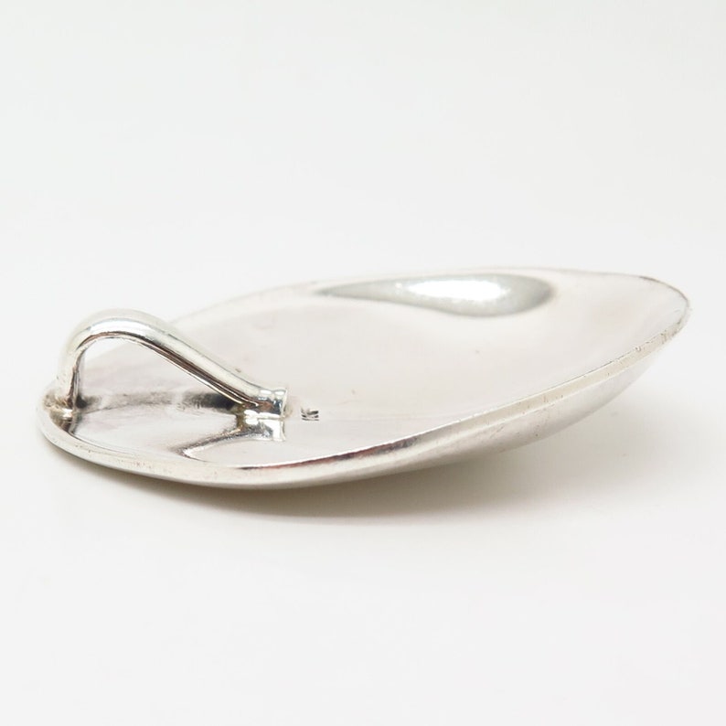 925 Sterling Silver Heavy Modernist Plate Pendant