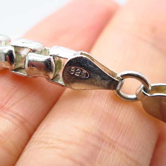 925 Sterling Silver Vintage Italy Box Link Bracelet 7.75 925 Sterling Silver Vintage Italy Box Link Bracelet 7.75