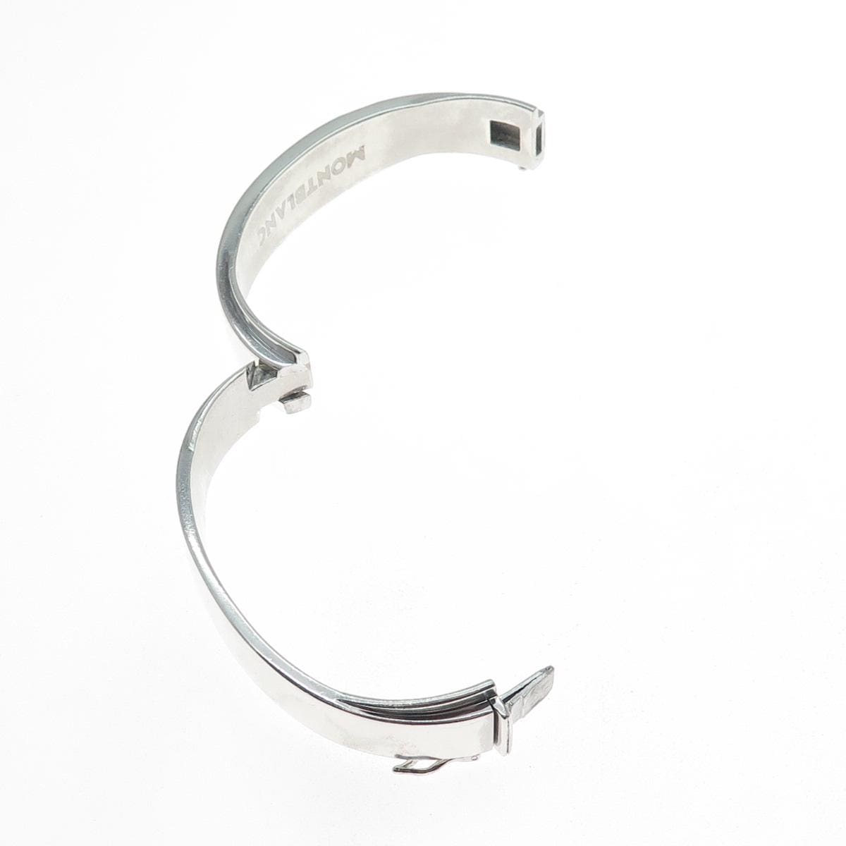 MONTBLANC 925 Sterling Silver Vintage Crisscross Bangle Bracelet 7