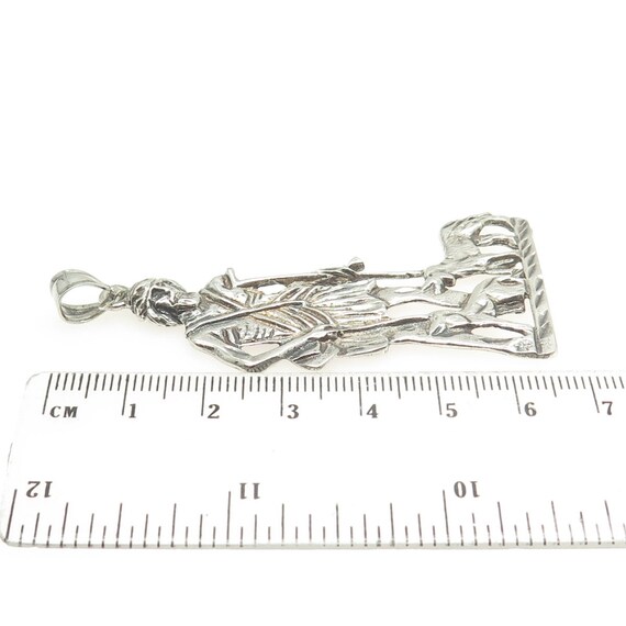 925 Sterling Silver Vintage St. Lazarus Religious… - image 3