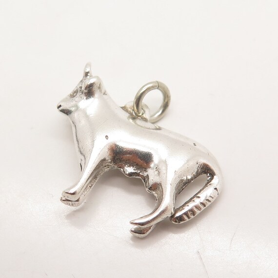 925 Sterling Silver Vintage Bull / Ox 3D Pendant - image 4