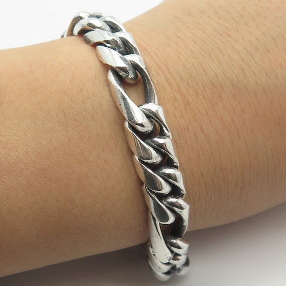アクセサリー Vintage Silver Heavy Link Chain Bracelet Vintage Silver Heavy Link Chain Bracelet
