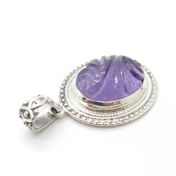 925 Sterling Silver Vintage Real Amethyst Gemston… - image 7