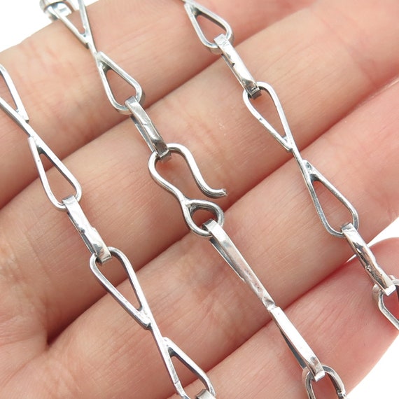 925 Sterling Silver Vintage Infinity Chain Neckla… - image 2