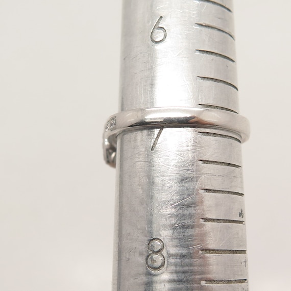 925 Sterling Silver EC C Z Square Ring Size 6.75 - Etsy
