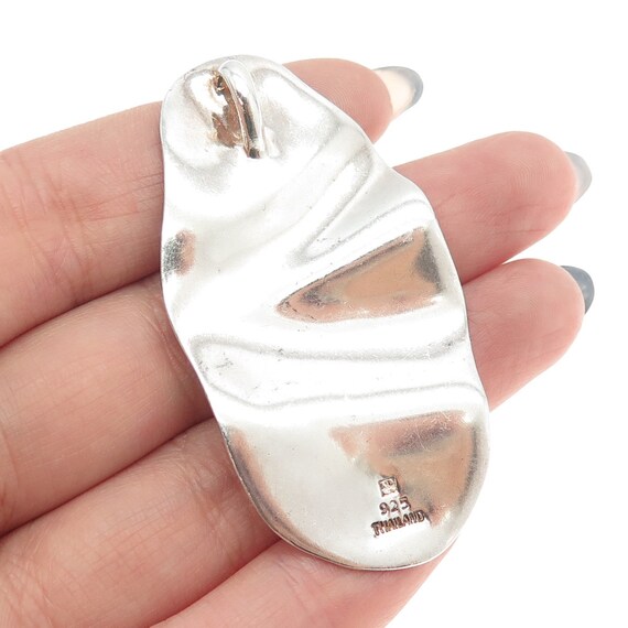 PLUS 925 Sterling Silver Vintage Modernist Pendant - image 2