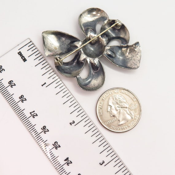 925 Sterling Silver Vintage Monet Floral Design P… - image 2