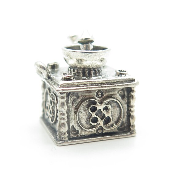 925 Sterling Silver Antique Art Deco Coffee Grind… - image 7