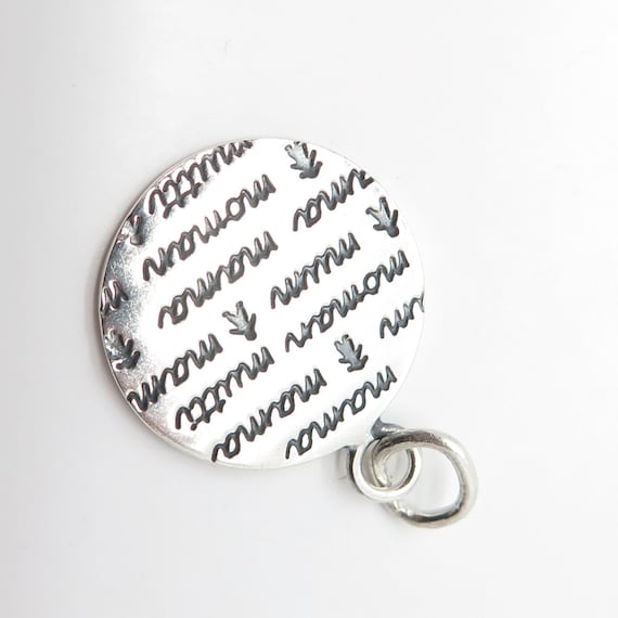 925 Sterling Silver Vintage "mama mama mama" Roun… - image 5