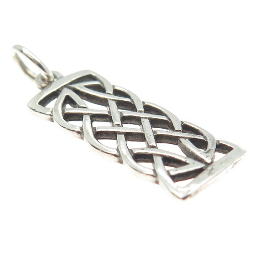 925 Sterling Silver Vintage Celtic Pendant - image 5