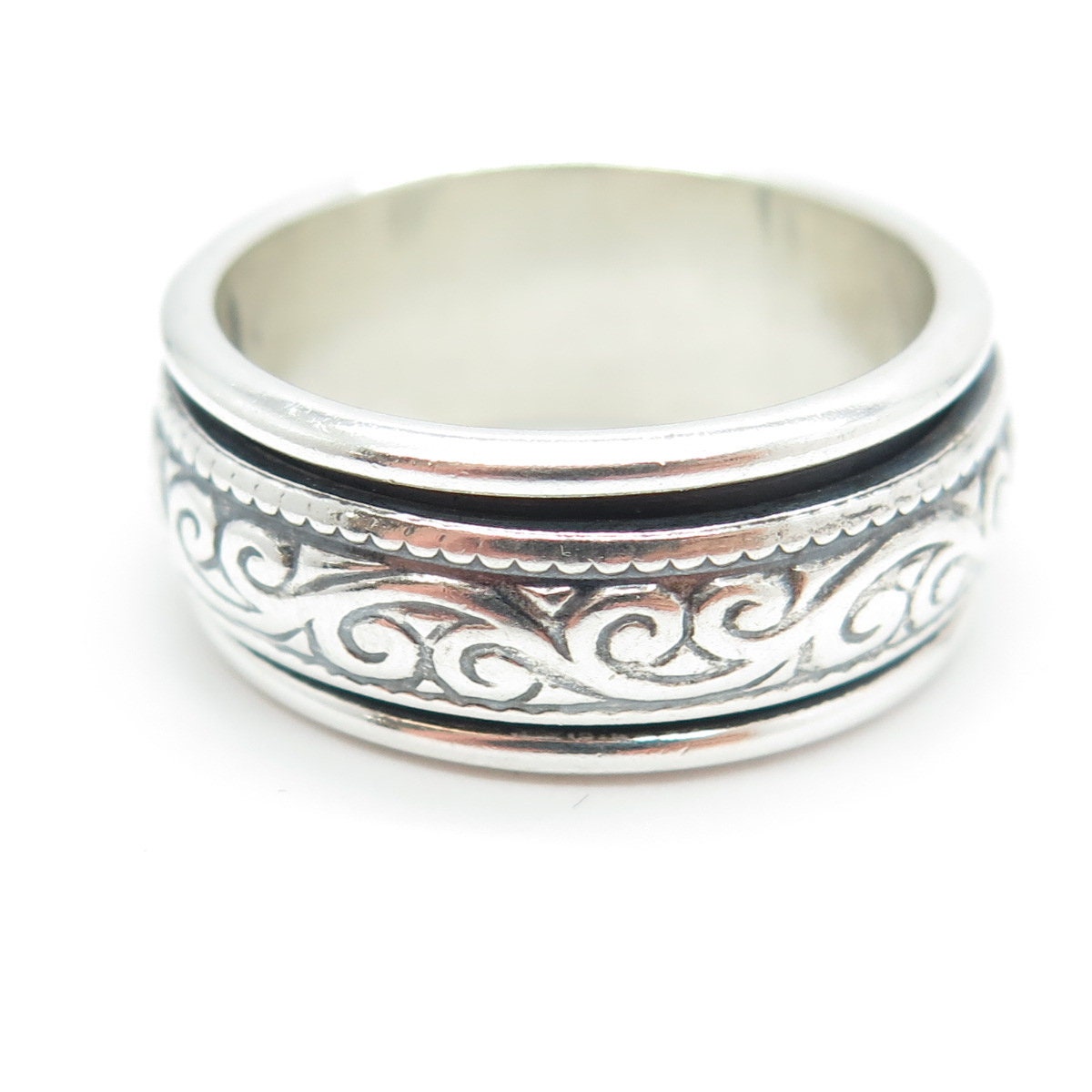 925 Sterling Silver Vintage Mexico Floral Ornate Rotating 925 Sterling Silver Vintage Mexico Floral Ornate Rotating