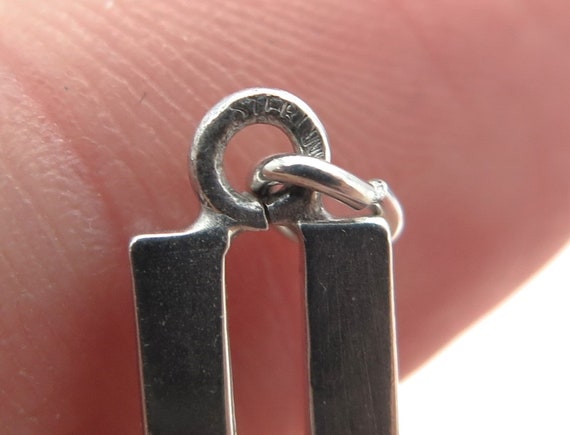 925 Sterling Silver Vintage Letter "H" Initial Ch… - image 7