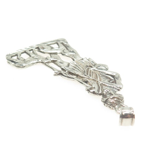 925 Sterling Silver Vintage St. Lazarus Religious… - image 7