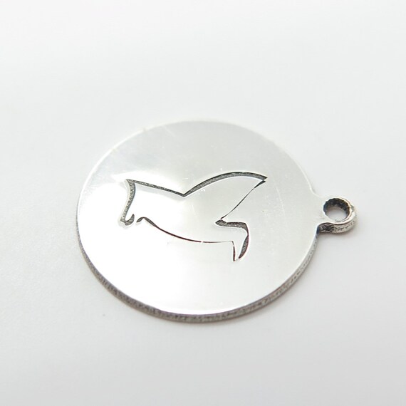 925 Sterling Silver USA Two In Town Penguin Charm Pendant View 5