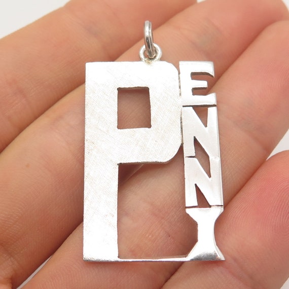 925 Sterling Silver Vintage "Penny" Personalized … - image 1