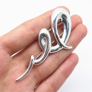 925 Sterling Silver Vintage Lightning Bolt Pin Brooch