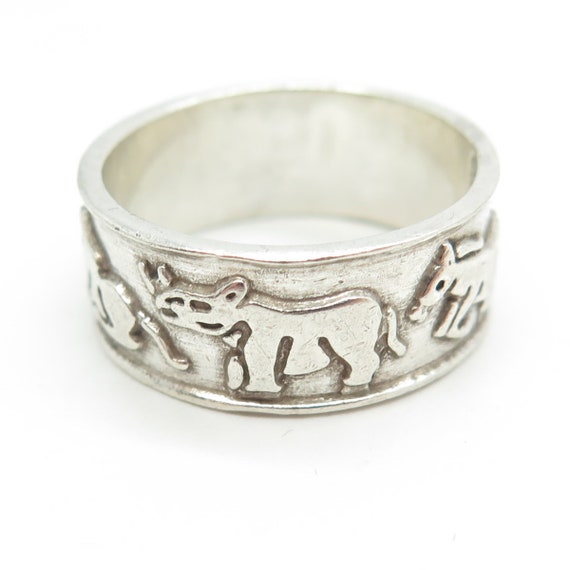 925 Sterling Silver Vintage Mexico Lion Horse Gir… - image 4