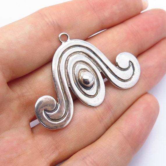 925 Sterling Silver Vintage Abstract Modernist De… - image 1