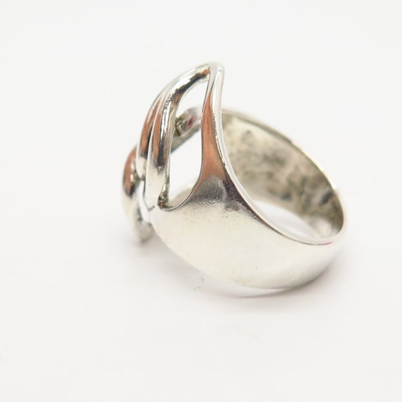 925 Sterling Silver Infinity Swirl Design Ring Si… - image 3