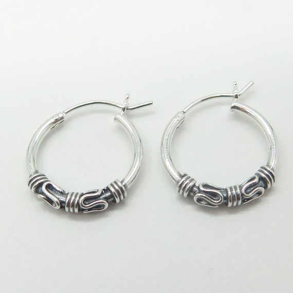 HAN 925 Sterling Silver Roped Hoop Earrings - image 4