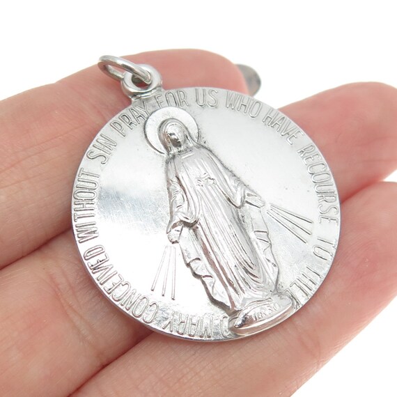 CHARLES THOMAE 925 Sterling Silver Antique Art Deco St. Mary 