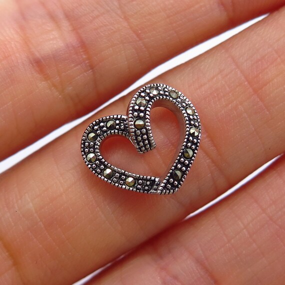Verdadero 925 Corazón De Plata Esterlina Que Corta A Las Que Verdadero 925 Corazón De Plata Esterlina Que Corta A Las Que