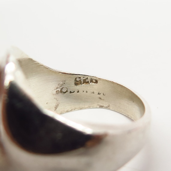 Mexico 指輪　vintage 925 Sterling Silver Vintage Mexico Footprints Band Ring Size